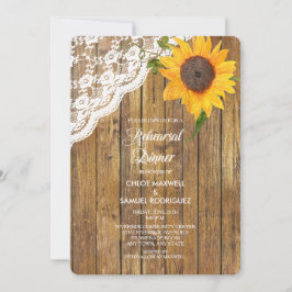 サンフラワーレースウッドリハーサルディナー招待状 招待状