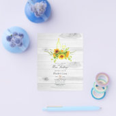 サンフラワーワイン試飲ブライダルシャワー招待 チラシ (シングル)