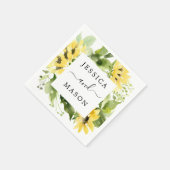 サンフラワー庭園の結婚式カクテルナプキン スタンダードカクテルナプキン (角)