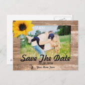 サンフラワー日付を保存 案内ポストカード (正面/裏面)