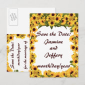 サンフラワー日付を保存！ 案内ポストカード (正面/裏面)