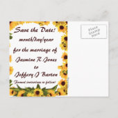 サンフラワー日付を保存！ 案内ポストカード (裏面)