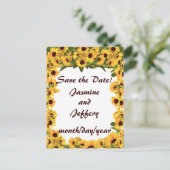 サンフラワー日付を保存！ 案内ポストカード (スタンド正面)