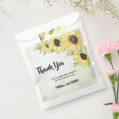 サンフラワー来ズ結婚式の引き出物バッグ フェイバーバッグ (封をした状態)