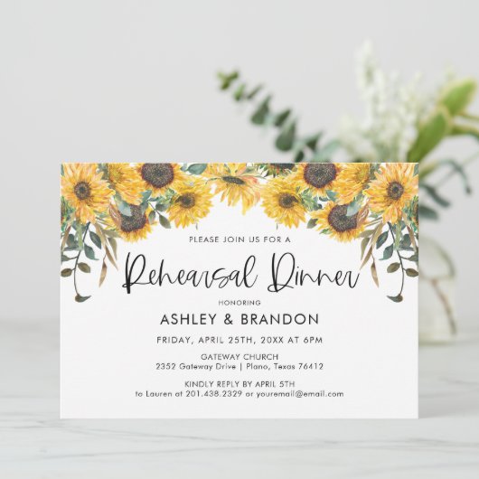 サンフラワー秋リハーサルディナー招待状 招待状 (スタンド正面)