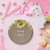 サンフラワー素朴ズカントリーインスパイア秋 ペーパープレート (パーティー)