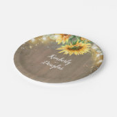 サンフラワー素朴ズカントリーインスパイア秋 ペーパープレート (アングル)