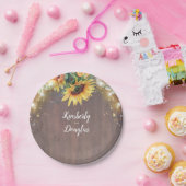 サンフラワー素朴ズカントリーインスパイア秋 ペーパープレート (パーティー)