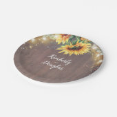 サンフラワー素朴ズカントリーインスパイア秋 ペーパープレート (アングル)