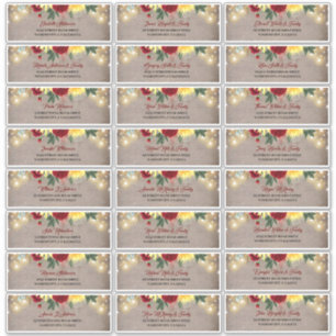 サンフラワー素朴ズ秋ゲスト名住所 シール