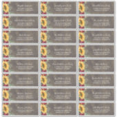 サンフラワー素朴ズ秋ゲスト名住所 シール (正面)