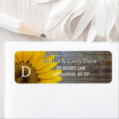 サンフラワー素朴バーンウッドカントリーウェスタン結婚ズ ラベル (インサイチュ)