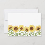 サンフラワー素朴バーンスマー結婚ズ サンキューカード (裏面)