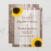 サンフラワー素朴バーンセーブ・ザ・デート案内 セーブザデート (正面/裏面)