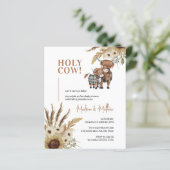 サンフラワー素朴ファームベビーシャワーバジェット招待状 (スタンド正面)