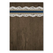 サンフラワー素朴ブルー披露宴+ホテルカード テーブルナンバー (裏面)