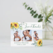 サンフラワー素朴ユーカリありがとう3 PHOTO ポストカード (スタンド正面)