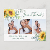 サンフラワー素朴ユーカリありがとう3 PHOTO ポストカード (正面)