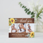 サンフラワー素朴ユーカリありがとう3 PHOTO ポストカード (スタンド正面)