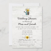 サンフラワー素朴&ウッドファームウェディングシャワー招待状 招待状 (正面)