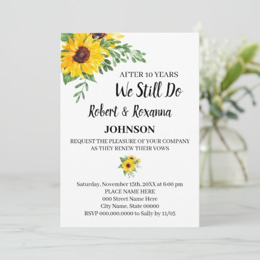 サンフラワー結婚ズのアニバーサリー誓い 招待状 (スタンド正面)