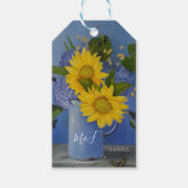 サンフラワー結婚ズサンキューゲストのお願い ギフトタグ (正面)