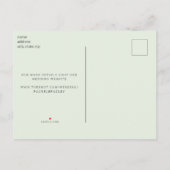 サンフラワー結婚ミント救の日付 案内ポストカード (裏面)