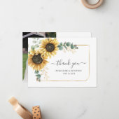 サンフラワー結婚ユーカリの写真 ノートカード (正面/裏面インサイチュ)