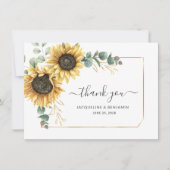 サンフラワー結婚ユーカリの写真 ノートカード (正面)