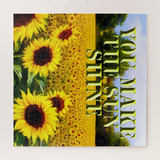 サンフラワー絵を描油、サンシャインジグソーパズル ジグソーパズル (横)