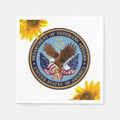 サンフラワー退役軍人紙ナプキンス スタンダードカクテルナプキン (正面)