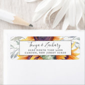 サンフラワー開花ブーケ差出人住所 ラベル (インサイチュ)