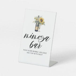 サンフラワー&シャンパンミモサバーサイン 台座サイン