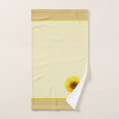 サンフラワー&モノグラムオンライトベージュ バスタオルセット (ハンドタオル)