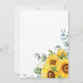 サンフラワー&ユーカリフローラグリーン結婚ズ 招待状 (裏面)