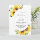 サンフラワー&ユーカリフローラブライダルシャワー 招待状 (スタンド正面)