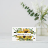 サンフラワー&ユーカリプトゥスウォーターカラープロフェッショナル 名刺 (スタンド正面)