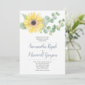 サンフラワー&ユーカリ結婚リハーサルディナー 招待状 (スタンド正面)