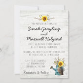 サンフラワー&素朴ウッドファーム結婚式招待状 招待状 (正面)