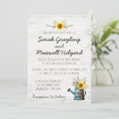 サンフラワー&素朴ウッドファーム結婚式招待状 招待状 (スタンド正面)