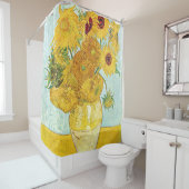 サンフラワーby Vincent Vanゴッホ、ポスト印象派p シャワーカーテン (インサイチュ)
