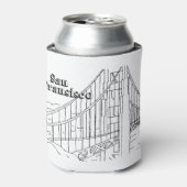 サンフランゴールデンゲートブリッジカリフォルニアアートデザイン 缶クーラー (缶正面)