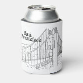 サンフランゴールデンゲートブリッジカリフォルニアアートデザイン 缶クーラー (缶裏面)