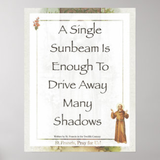 サンフランシオブアッシシサンビーム祈りの言葉 ポスター
