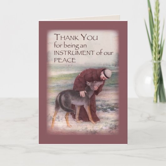 サンフランシスとウルフ悔やみや弔慰ありがとう サンキューカード (正面)