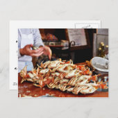 サンフランシスクのフィッシャーマンズワーフでダンジェンスカニ ポストカード (正面/裏面)