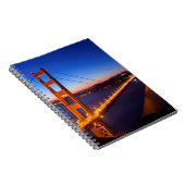 サンフランシスコおよびゴールデンゲートブリッジ上の夜明け ノートブック (右側)