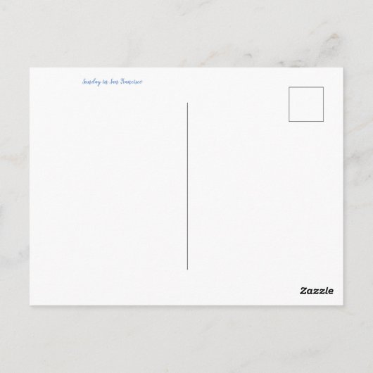 サンフランシスコからの挨拶 ポストカード (裏面)