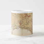 サンフランシスコからアラスカへのルートを示す地図 ジャンボコーヒーマグカップ (正面)