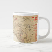 サンフランシスコからアラスカへのルートを示す地図 ジャンボコーヒーマグカップ (右)